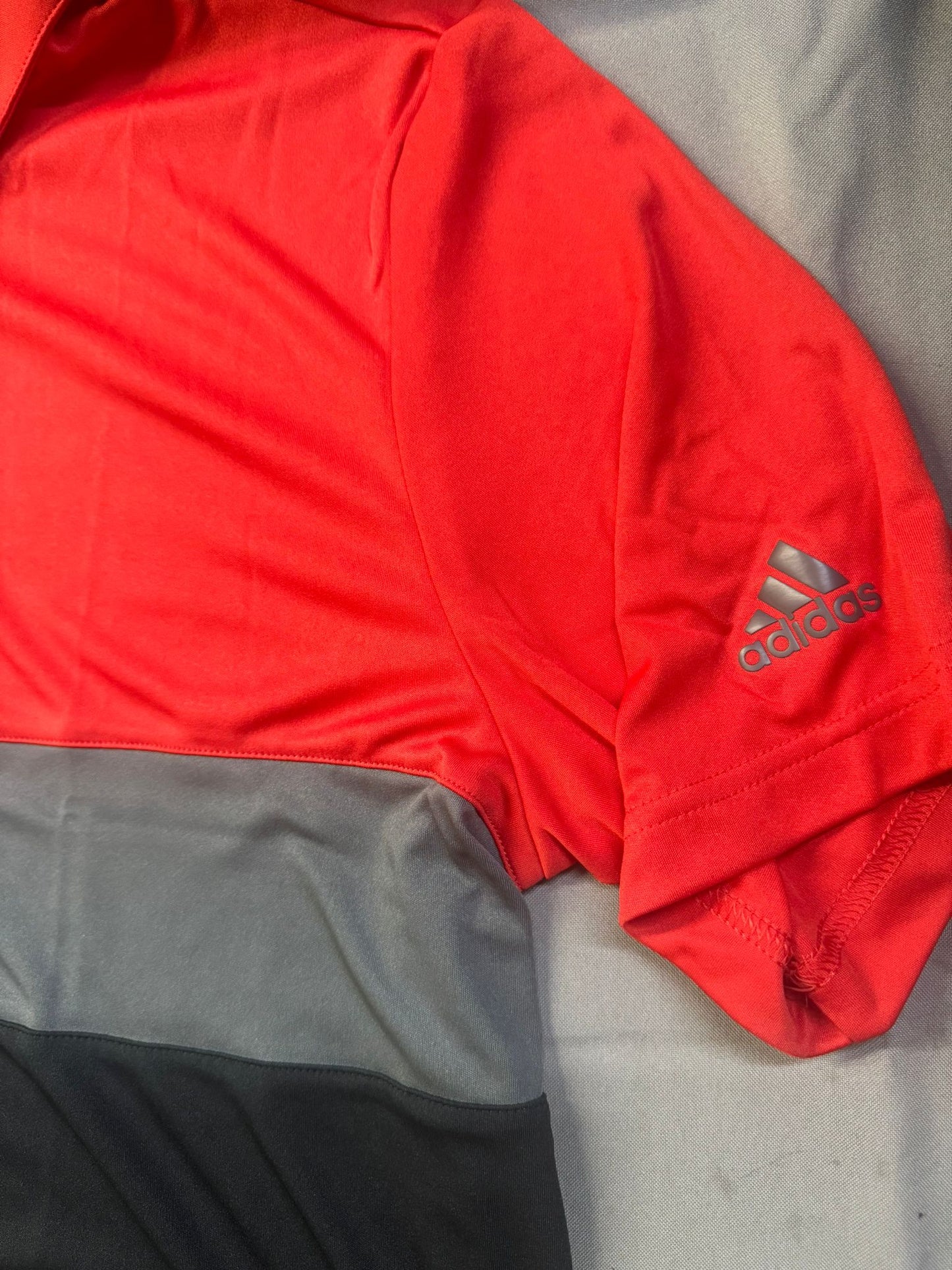adidas Men's Merch Block Sport Shirt (A236) Red/Grey