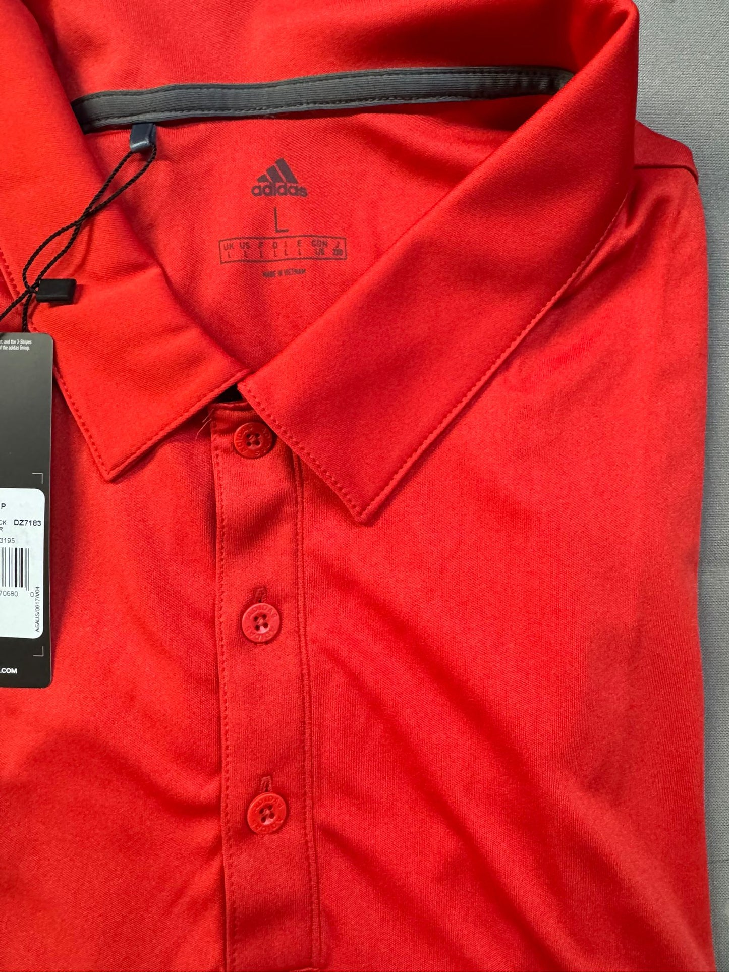 adidas Men's Merch Block Sport Shirt (A236) Red/Grey