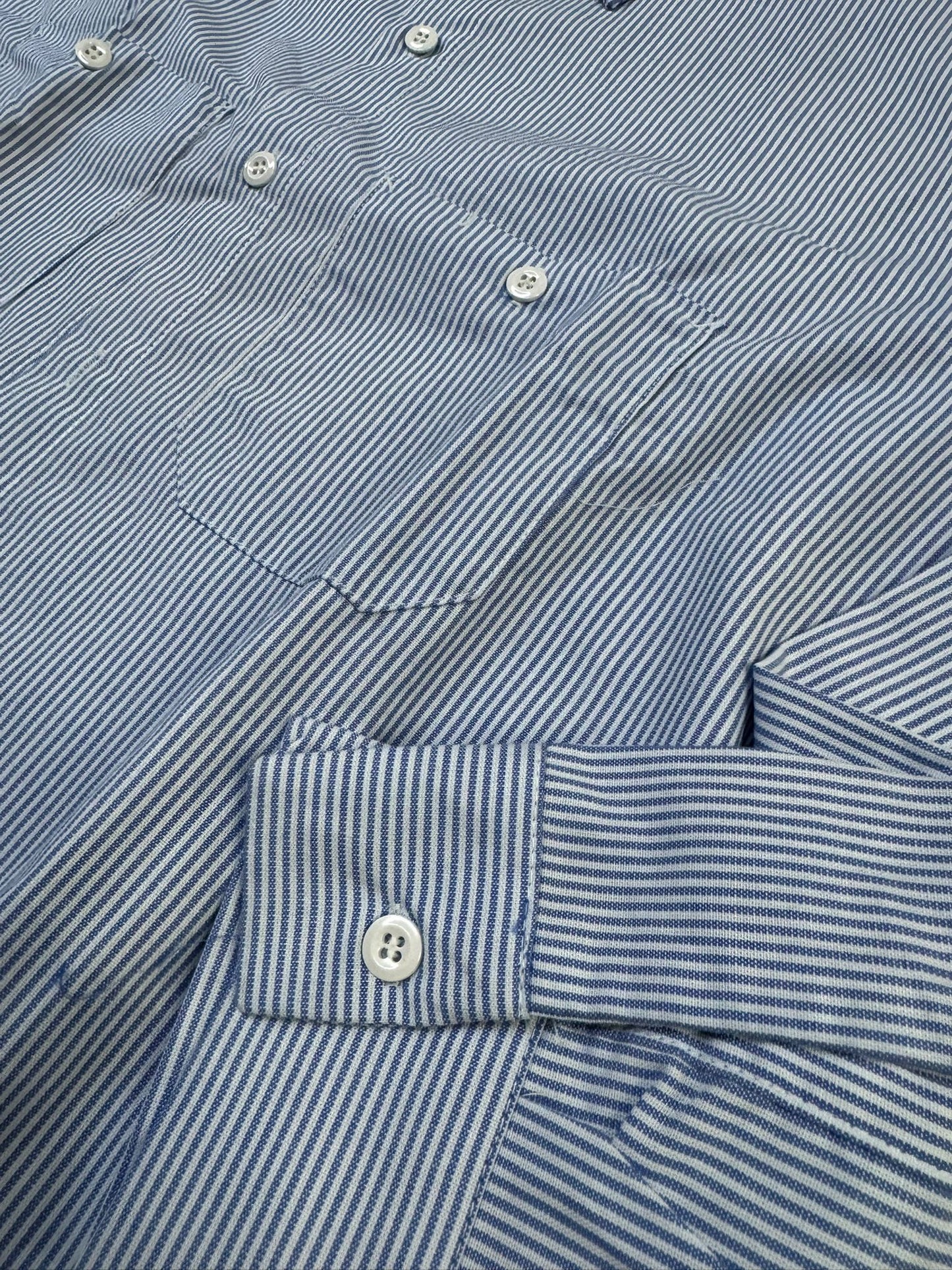 Red Kap Mens RK Industrial Stripe Long Sleeve Work Shirt