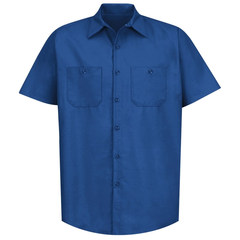 Red Kap SP24 Mens Industrial Work Shirt, Regular Fit, Short Sleeve